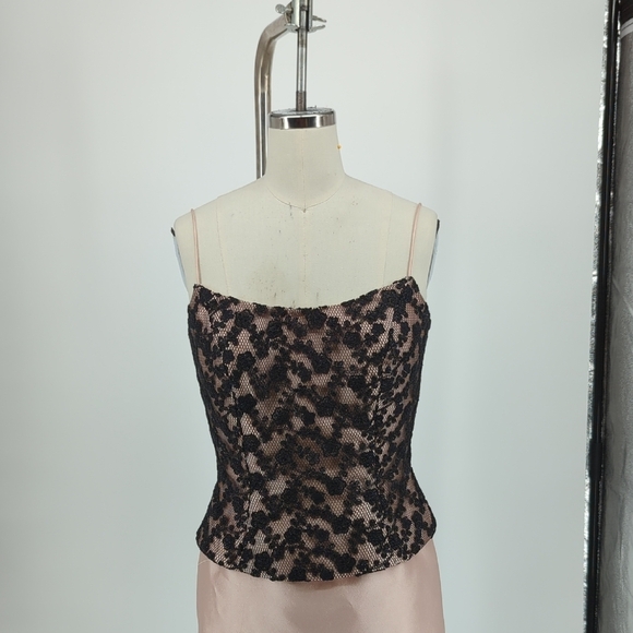 Stanley Korshak Lace Satin Silk Dress Blazer Suit Pink Size Small preppy french - Picture 9 of 16